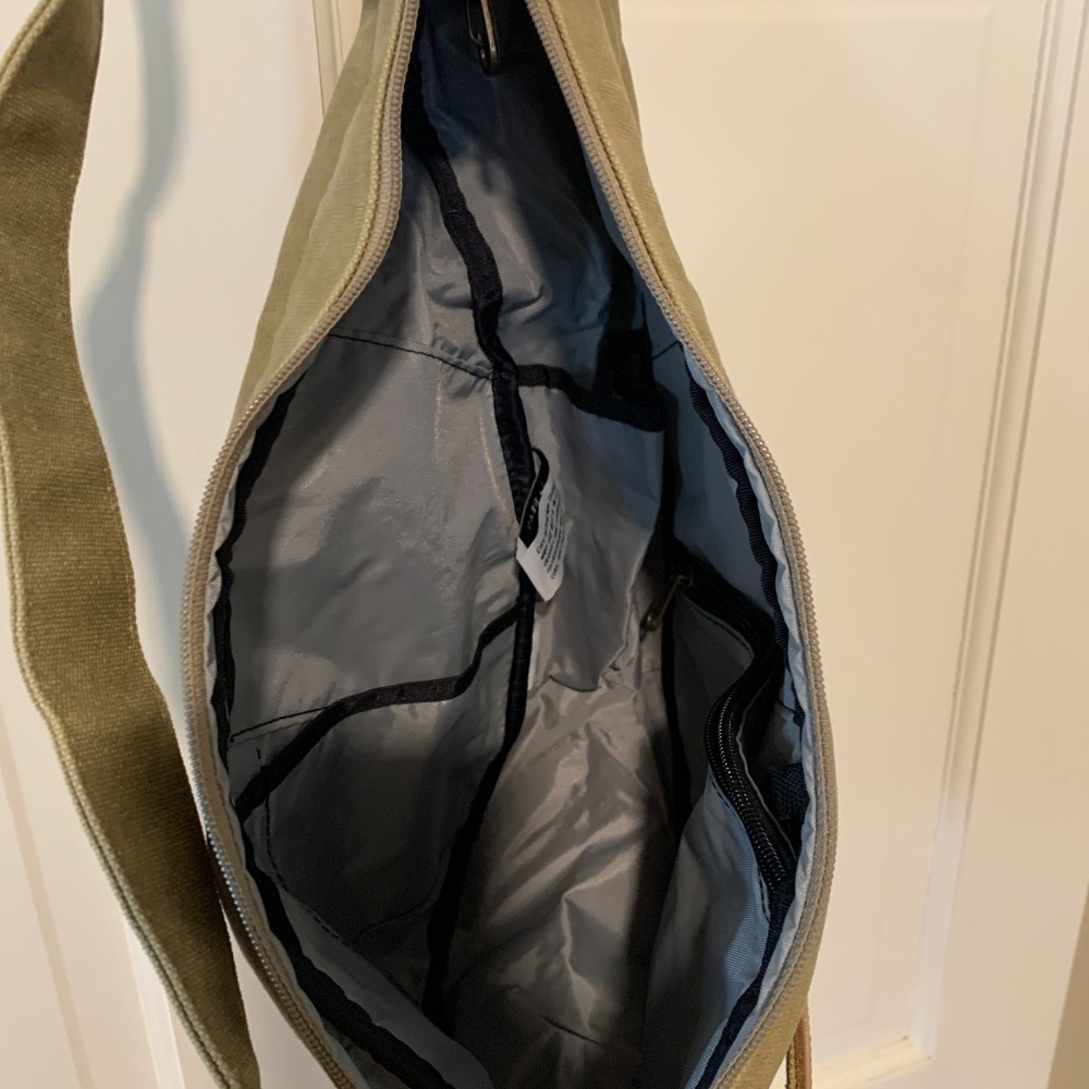 Ll Bean, Ameri Bag Canvas With Leather Accents - image 3